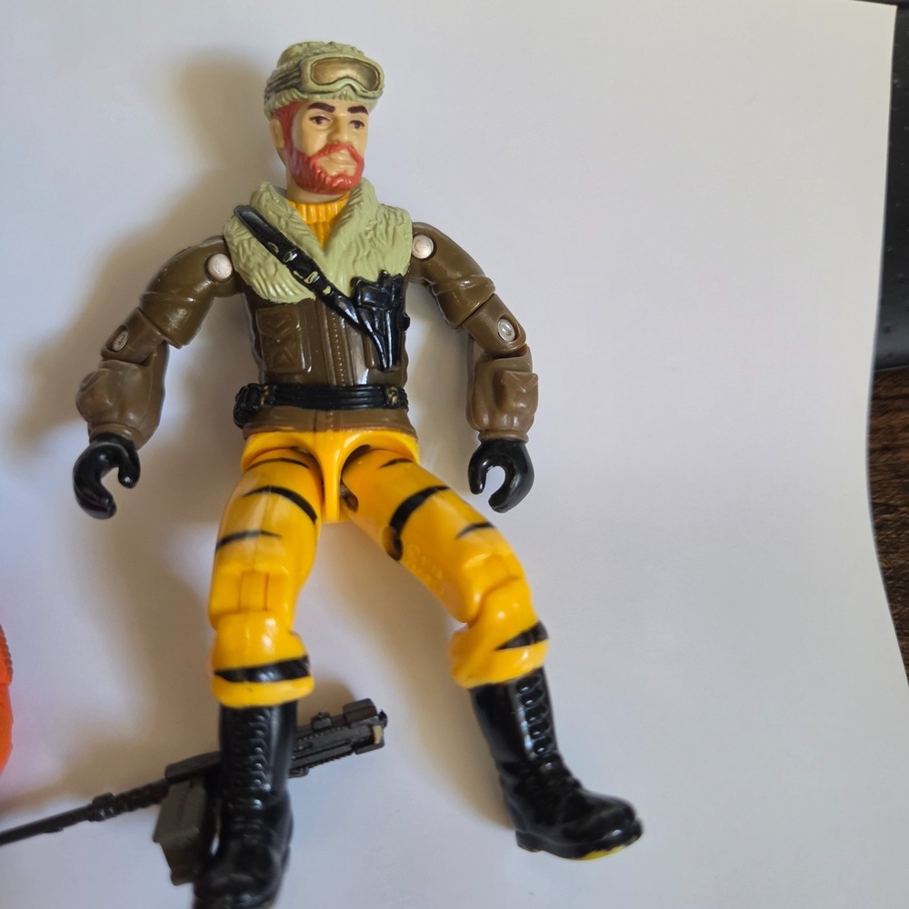 Vintage 1988 Gi Joe Cobra Frostbite Tiger Force Driver Action Figure and 2 other